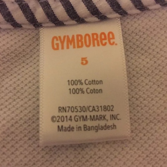 Boys size 5 white Gymboree polo shirt - Picture 3 of 5